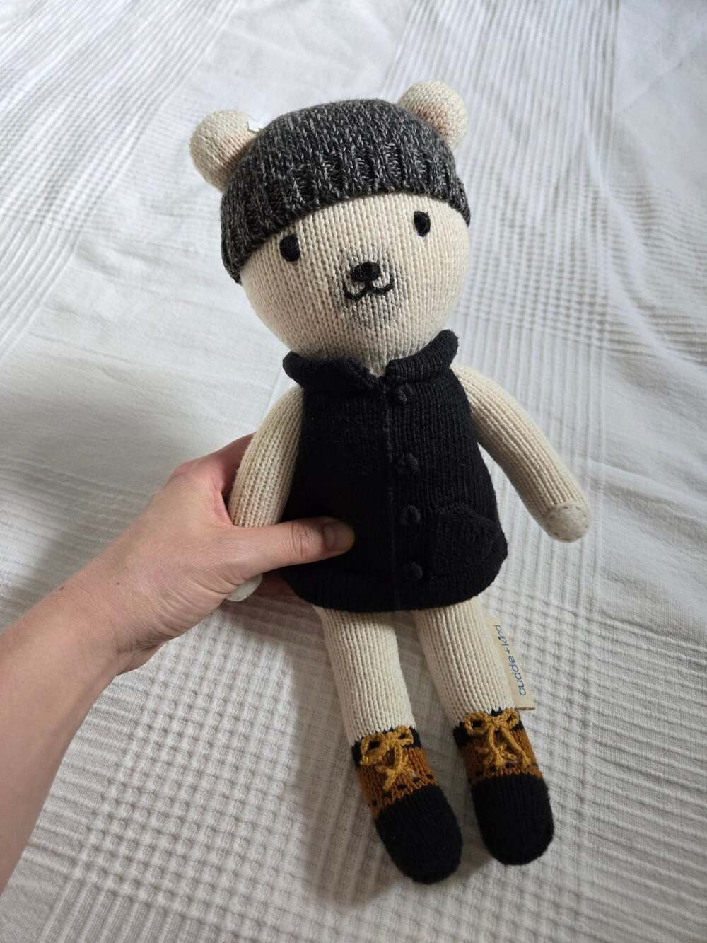 cuddle + kind Hudson the Polar Bear Handknit Doll